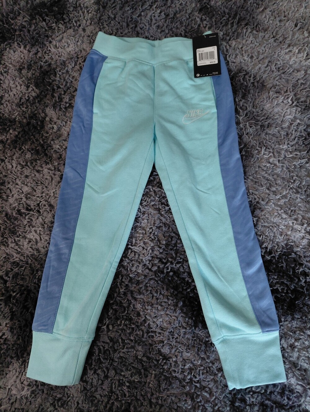 Nike Kids Aqua and Royal Blue Joggers- Girls Size 6